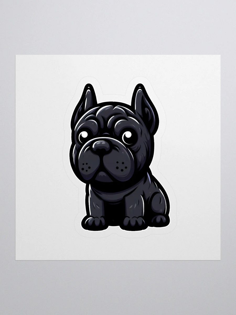 Black Cane Corso with Toys Sticker – Cute and Fun Dog Lover Decal product image (1)