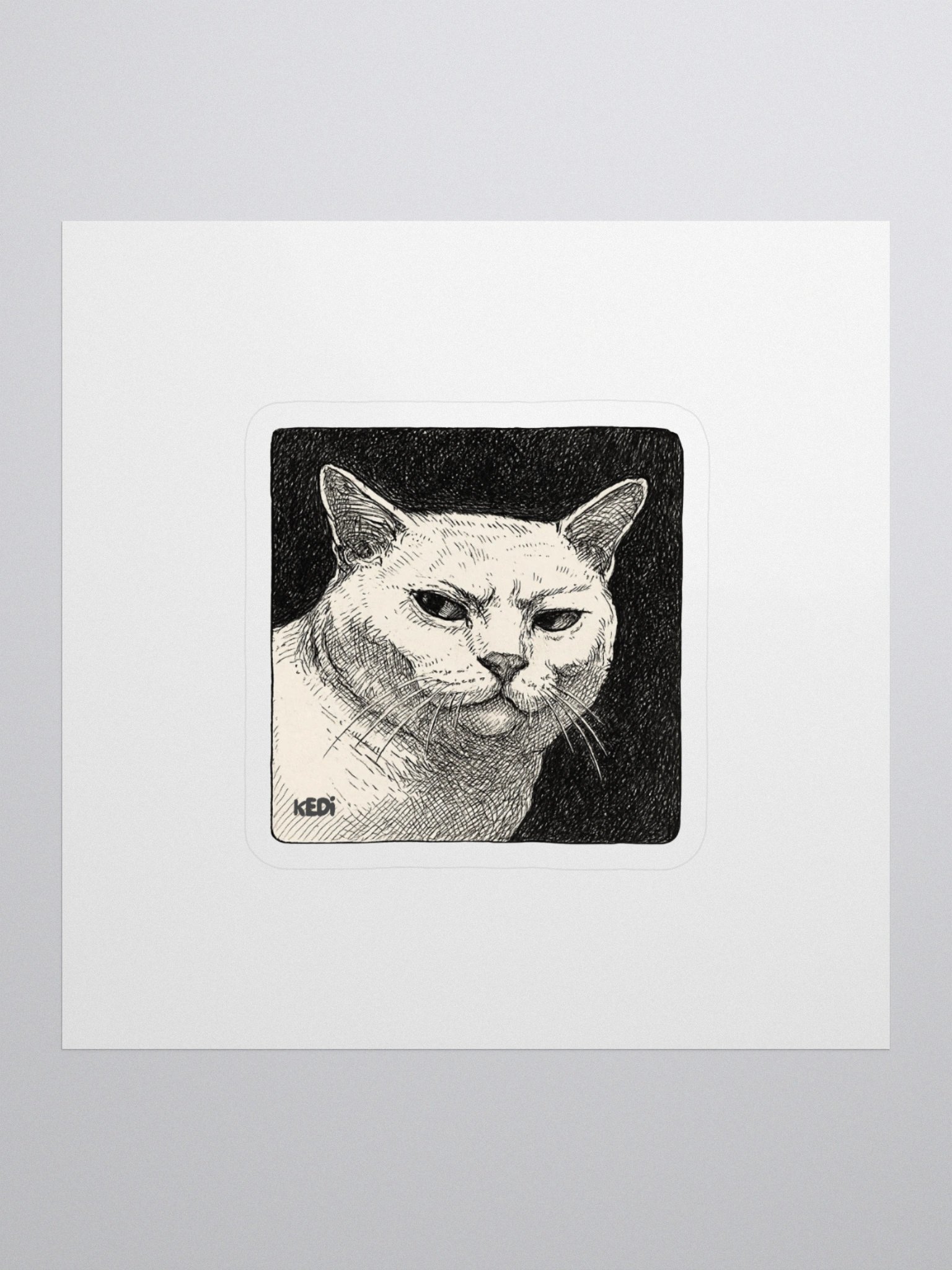 Cat Art Kiss Cut Stickers product image (1)
