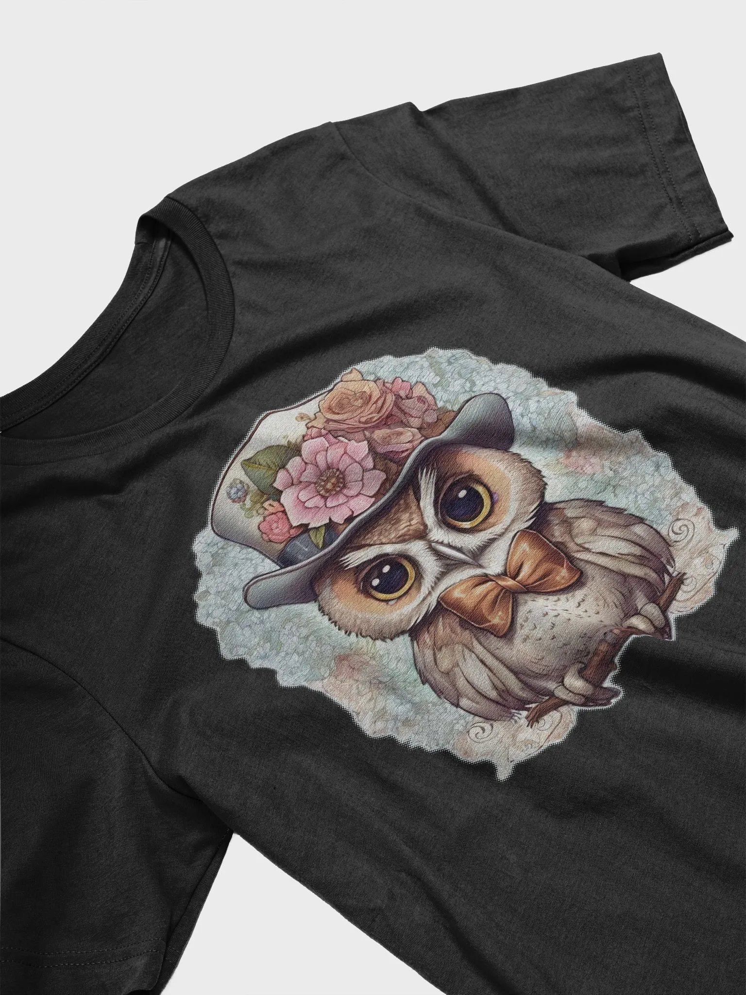 Cute Owl wearing a hat and a bow tie Supersoft T-Shirt product image (3)