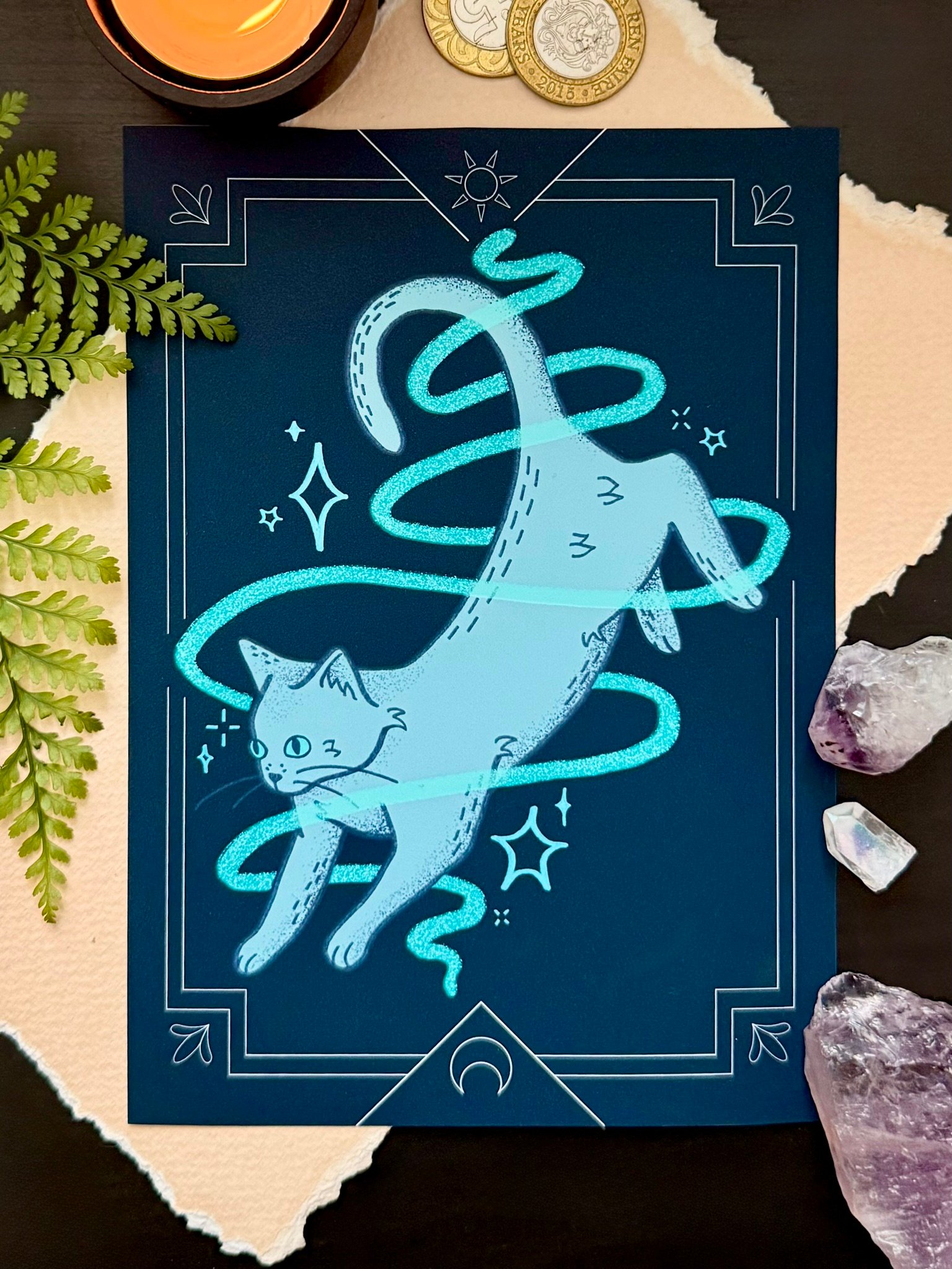 Magical Cat - 5x7" Art Print product image (1)