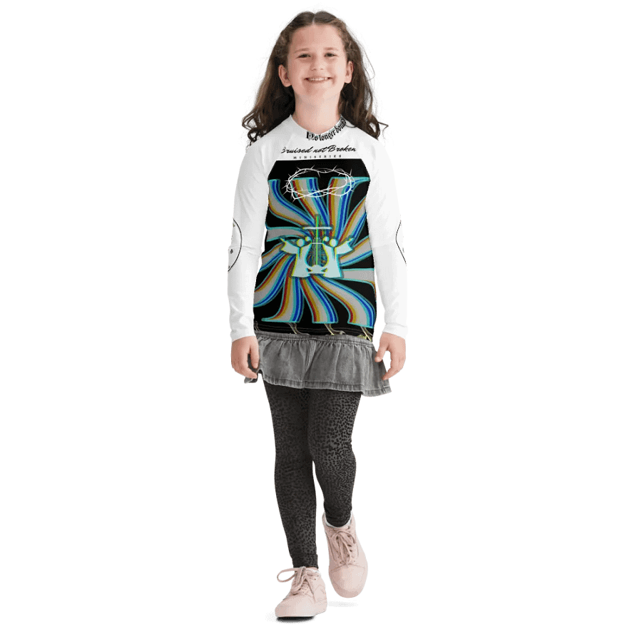(Black in the back Fabric) Bigger Kids Rash Guard product image (5)