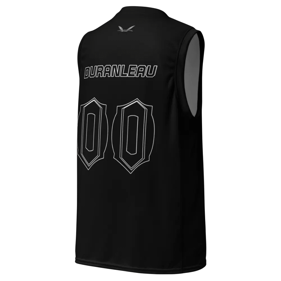 Capital Duranleau - Black - Recycled Unisex Basketball Jersey - White HApex Gear Black Logo product image (10)