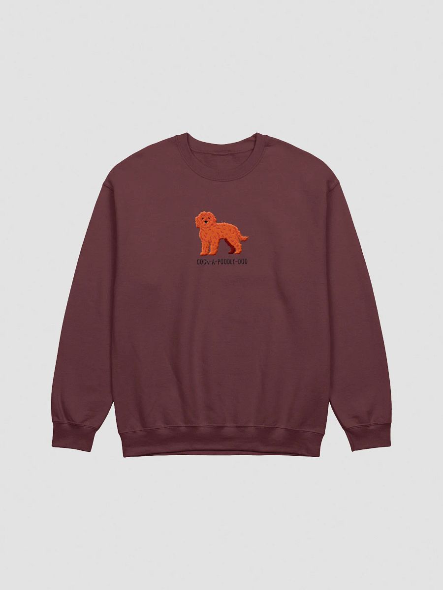 Cock-A-Poodle-Doo Sweatshirt (Embroidered) of a Cockapoo(Red) product image (5)