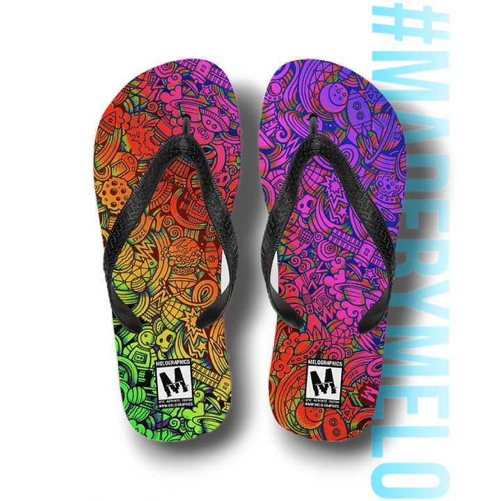 Rainbow Space Scribble - Flip Flops | #MadeByMELO product image (1)