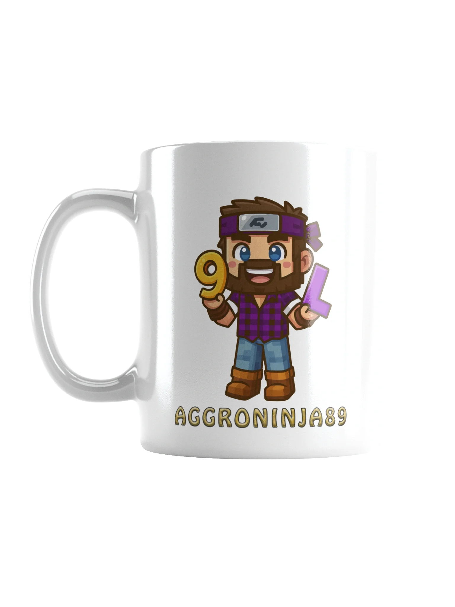 9LS4 AggroNinja89 White Glossy Mug product image (3)