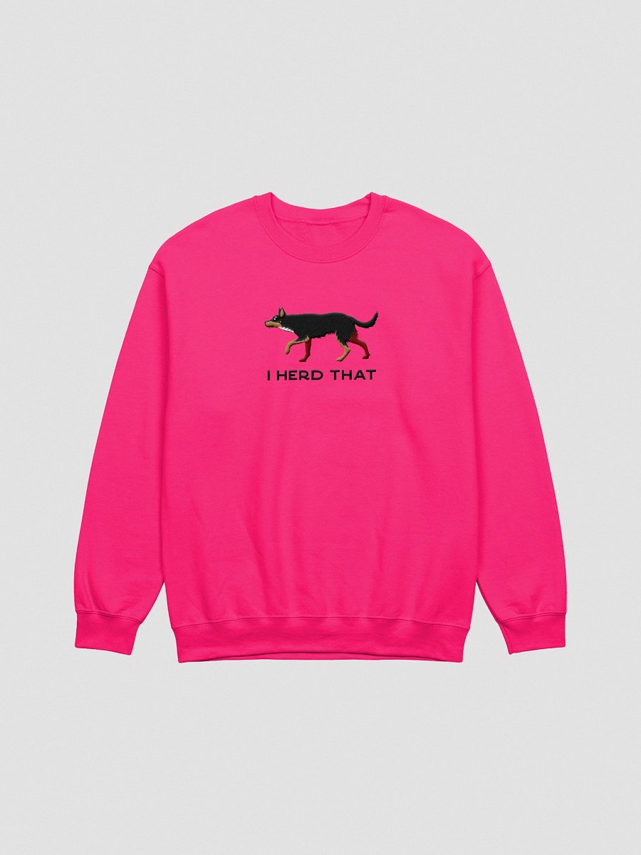 I Herd That Sweatshirt (Embroidered) of an Australian Kelpie(Black & Tan) product image (4)