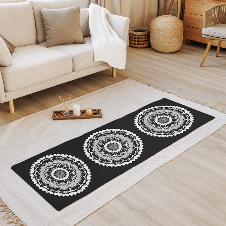 Black And White Floral Mandala product image (1)