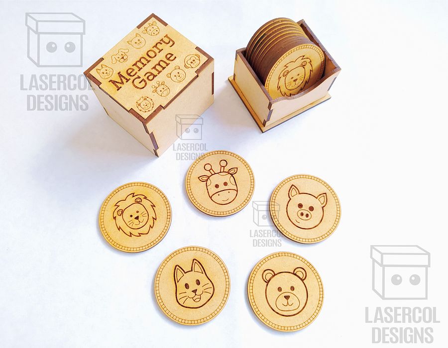 Memory Game (Animals) Version 2 - Laser Cut Files product image (5)