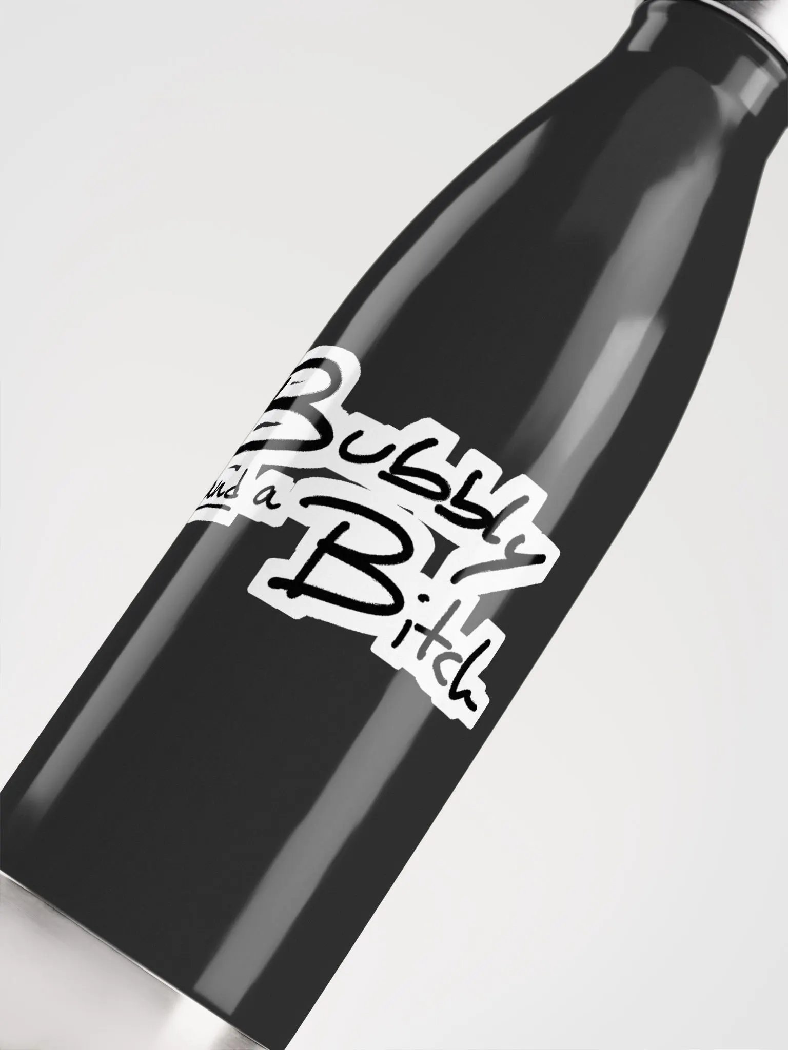 Bubbly and a B*tch (bubble design) stainless steel water bottle product image (5)