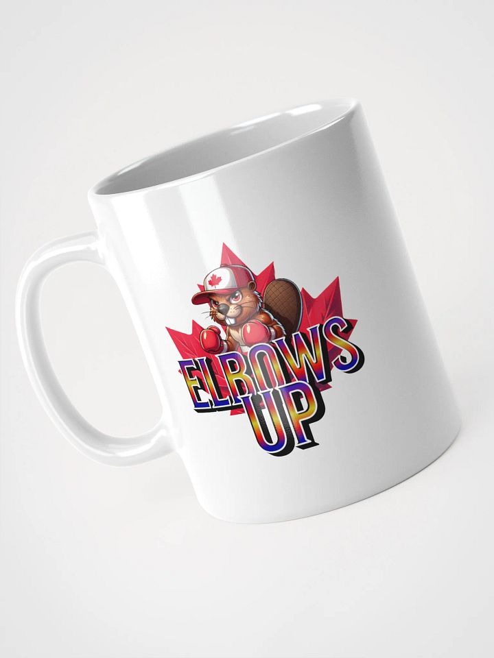 Elbows Up Maple Leaf Beaver Boxing Mug product image (2)