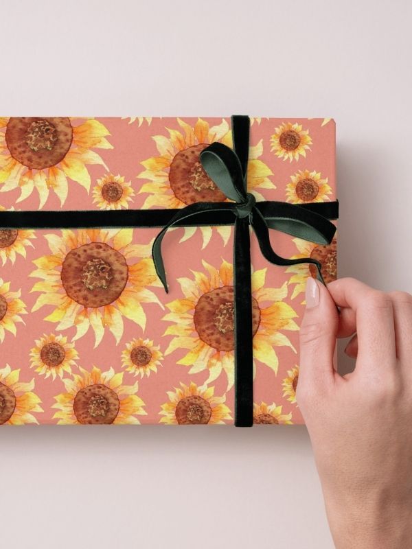 Sunflower Wrapping Paper Sheets (Set of 3) product image (1)