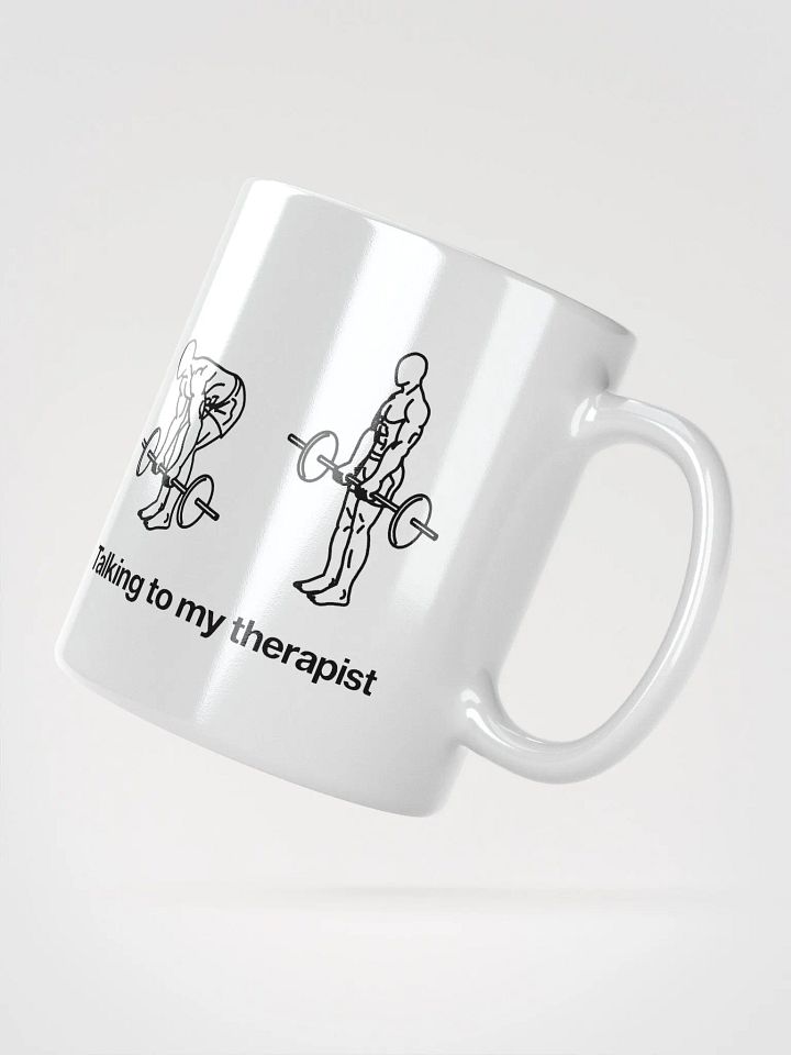 talking to my therapist (deadlift) mug - 100% ceramic product image (1)