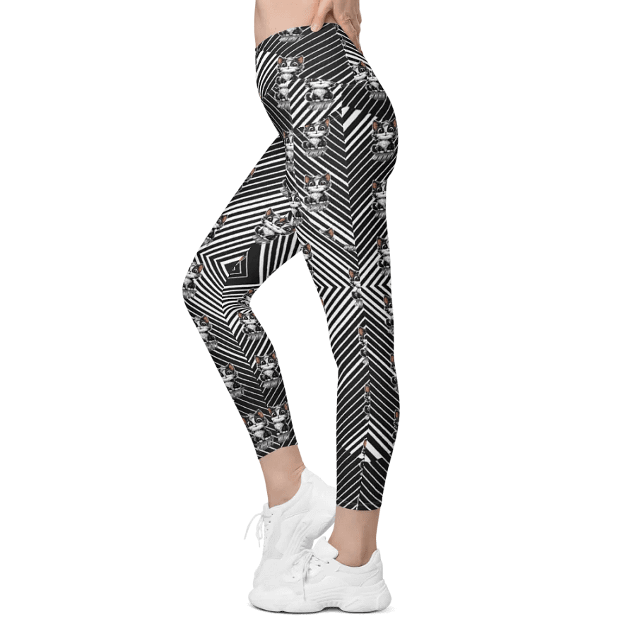 Buddy All-Over Print Crossover Leggings with Pockets product image (10)