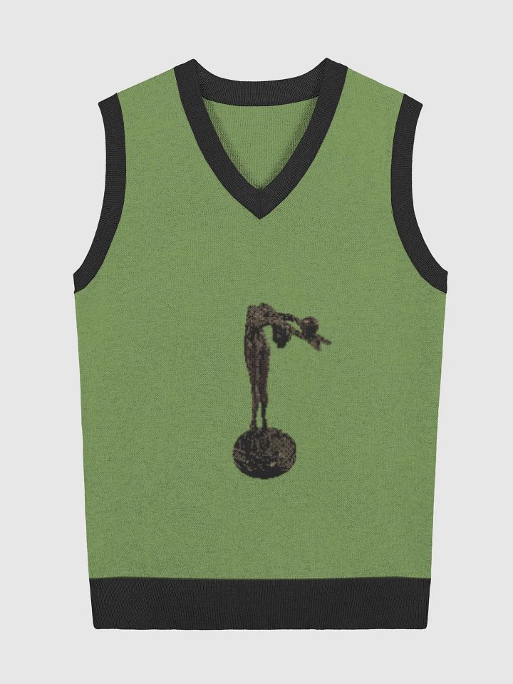 M-Branded Jacquard Knit V-Neck Vest product image (1)