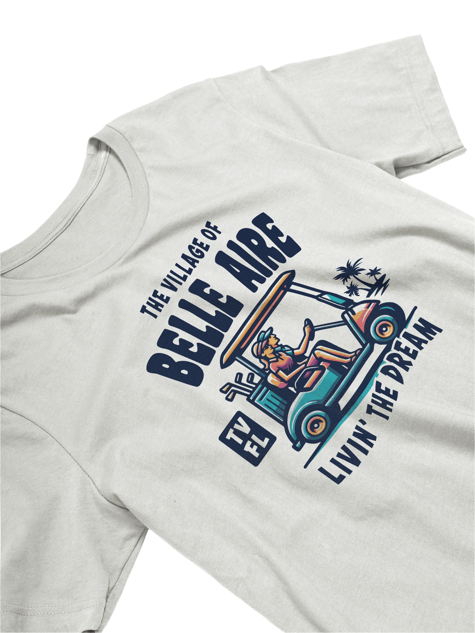 The Village of Belle Aire TV FL Golf Cart Design T-Shirt product image (25)