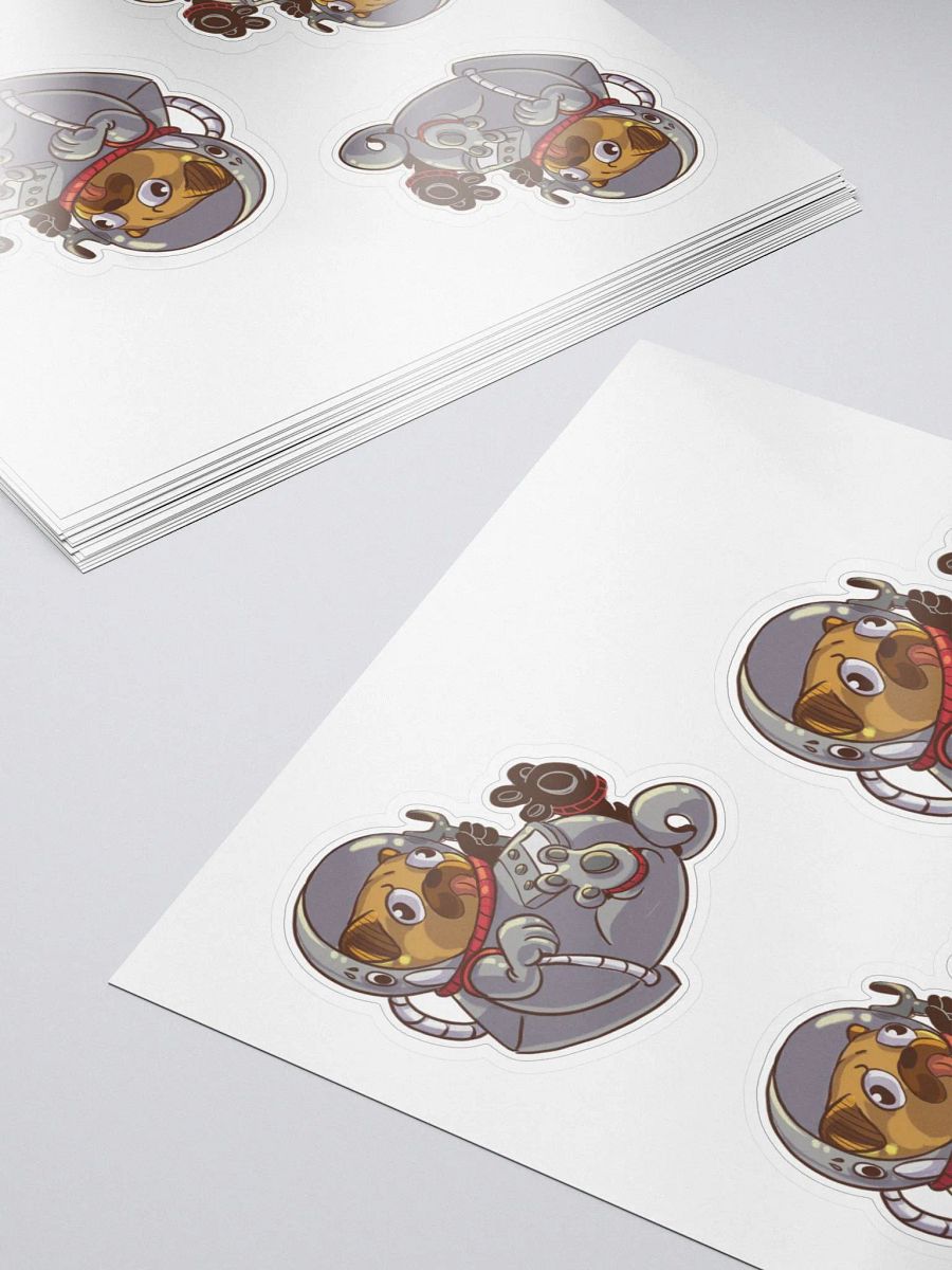 Astronaut Pug Sticker - Space Dog Decal product image (5)