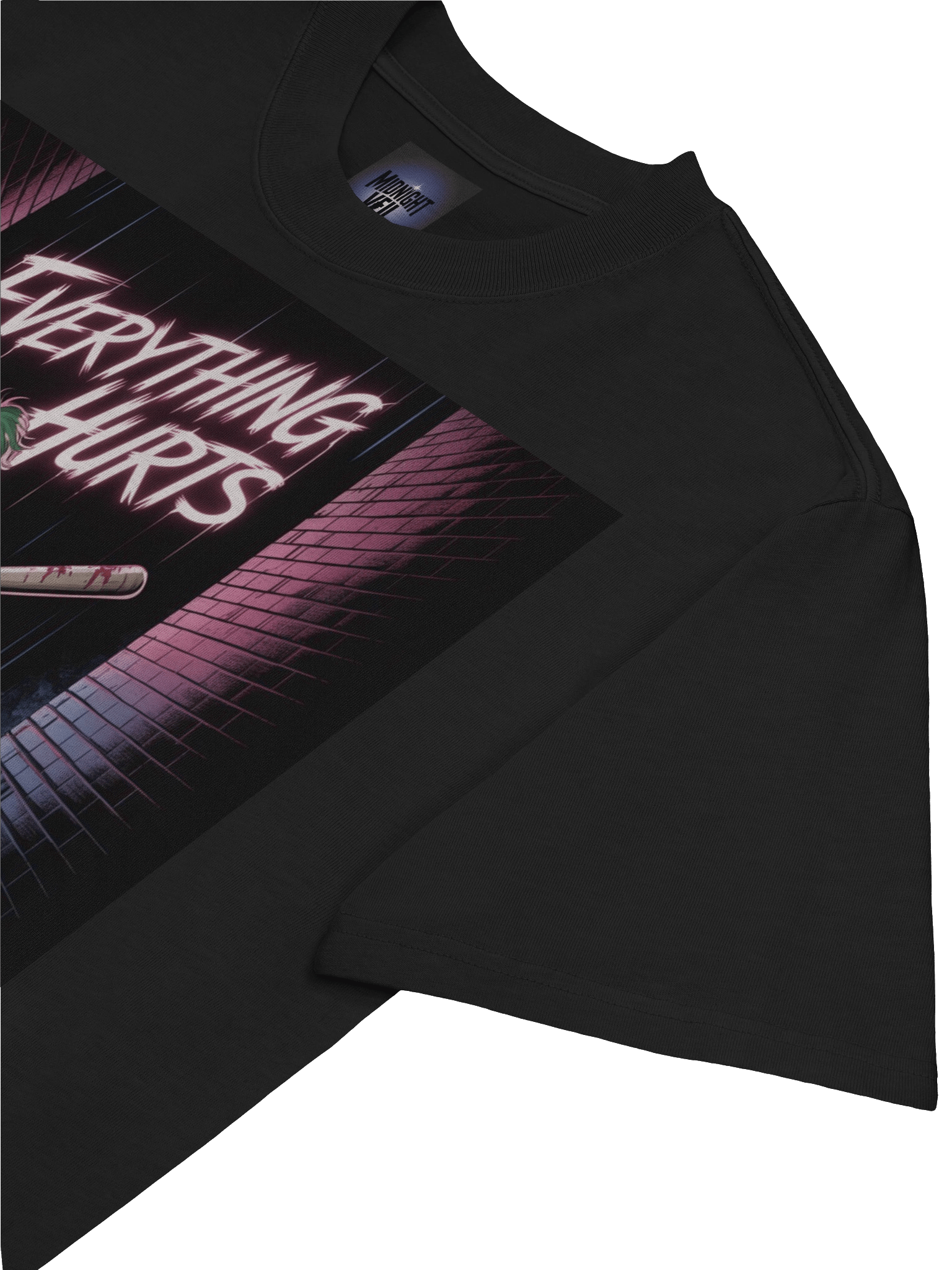 Joker & Harley Quinn 'Everything Hurts' Oversized Faded T-Shirt product image (7)