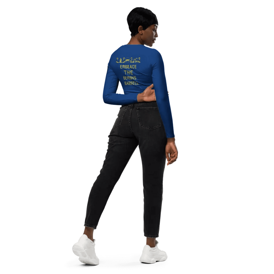 women oni crop top long sleeve (BLUE) product image (11)