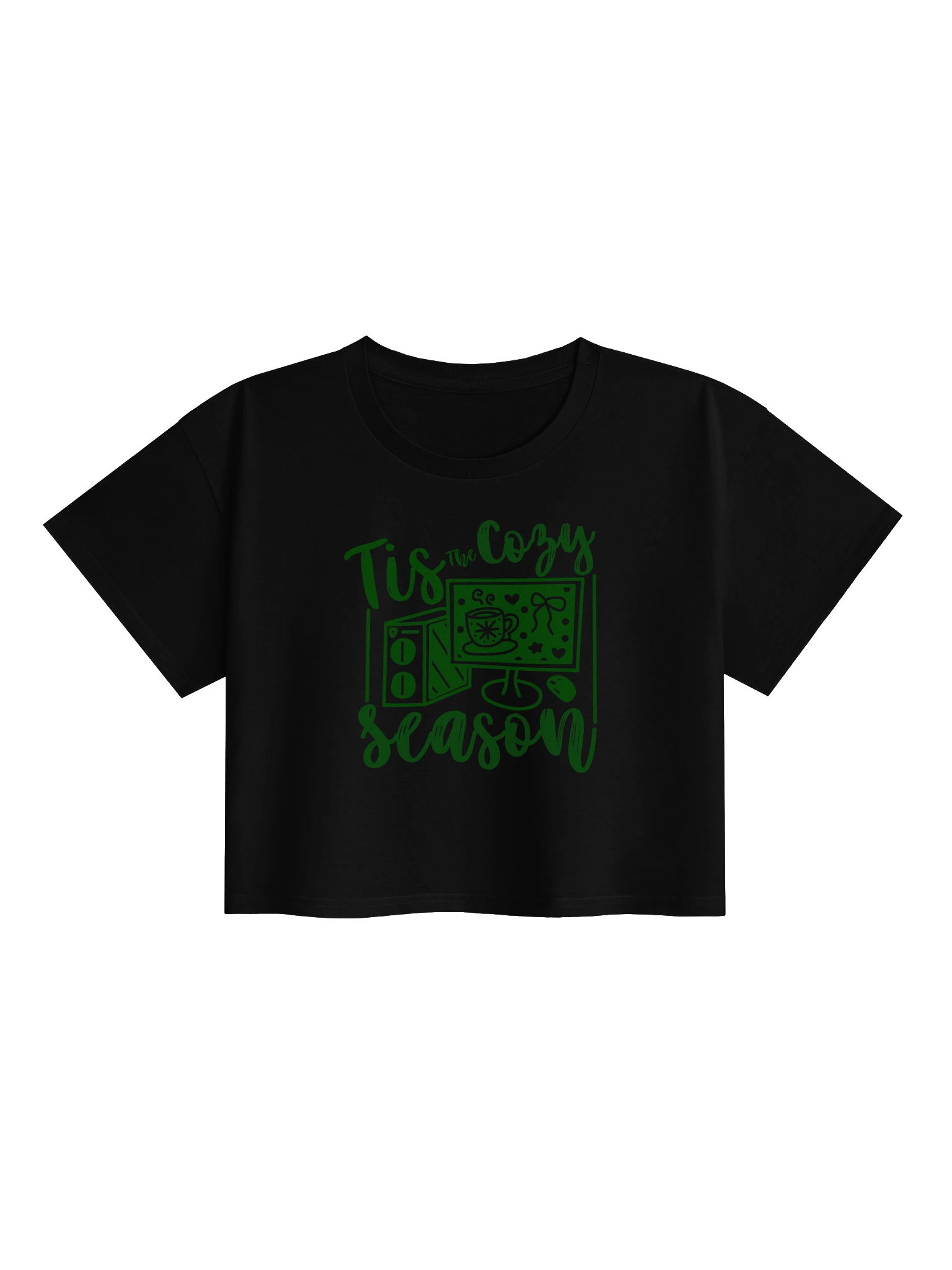 Tis The Season Crop Top - Green product image (2)
