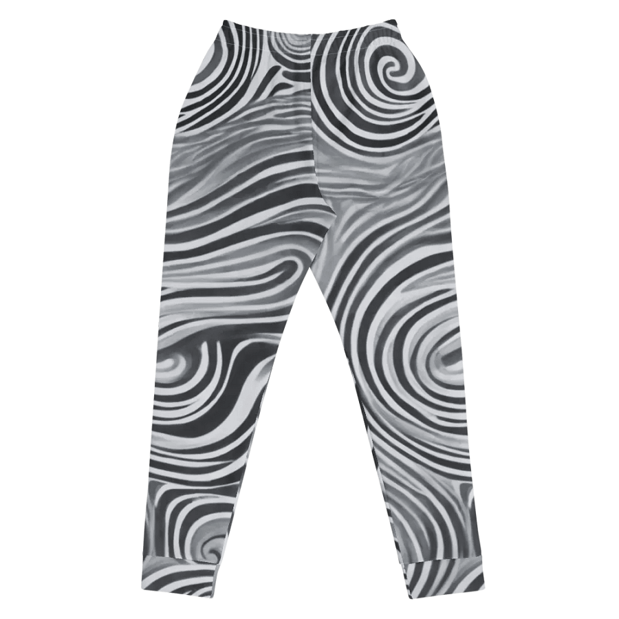 Funky Black and White Noir Liquid Tie-Dye Women's Joggers product image (9)