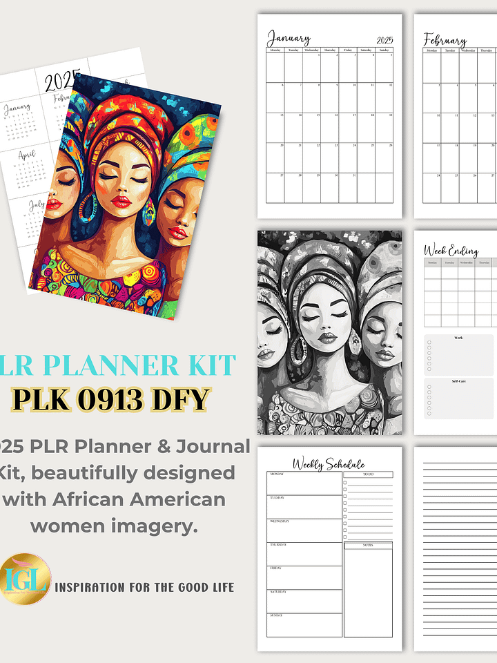 2025 PLR Planner & Journal Kit - PLK0913 DFY product image (2)