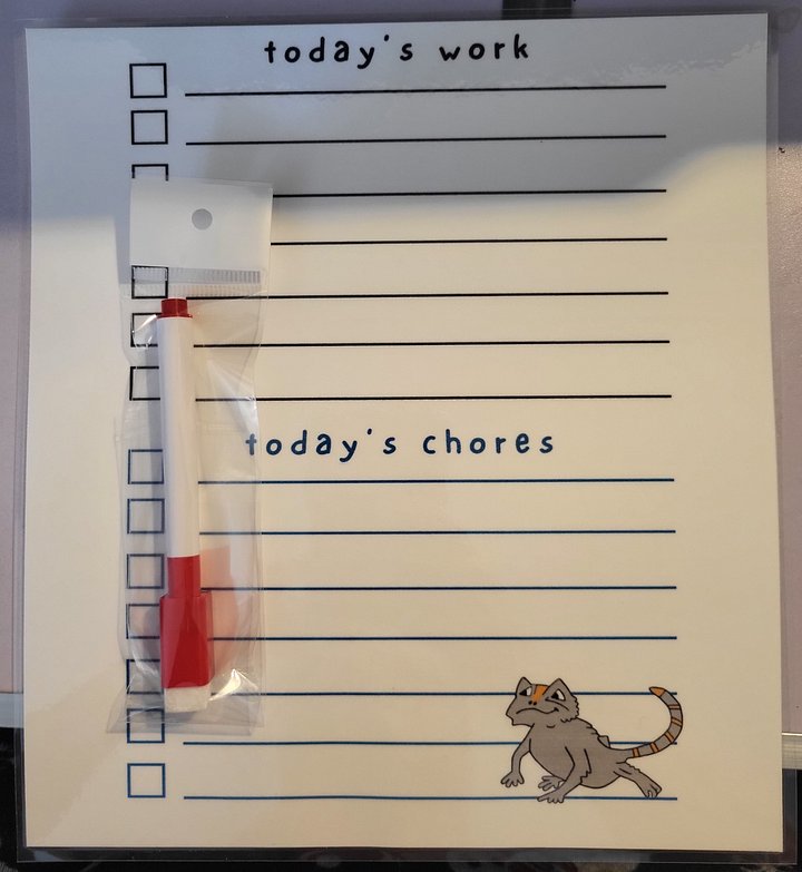 🦎✨ Bearded Dragon Dry Erase To-Do List – Cute, Reusable, and Ready to Keep You on Track! ✨🦎 product image (1)