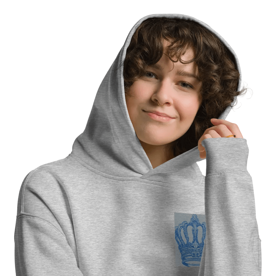 Regal Monochrome Crown Oversized Hoodie product image (39)