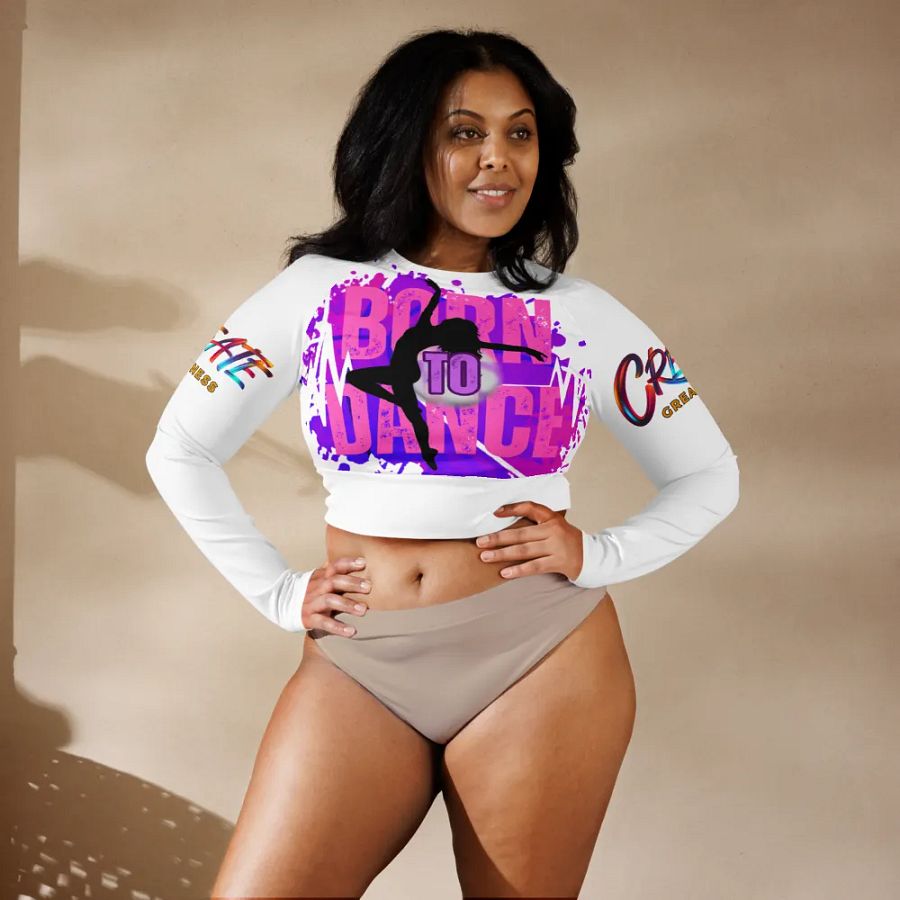 Born to Dance Her Silhouette Dynamo Long Sleeve Crop Top product image (8)