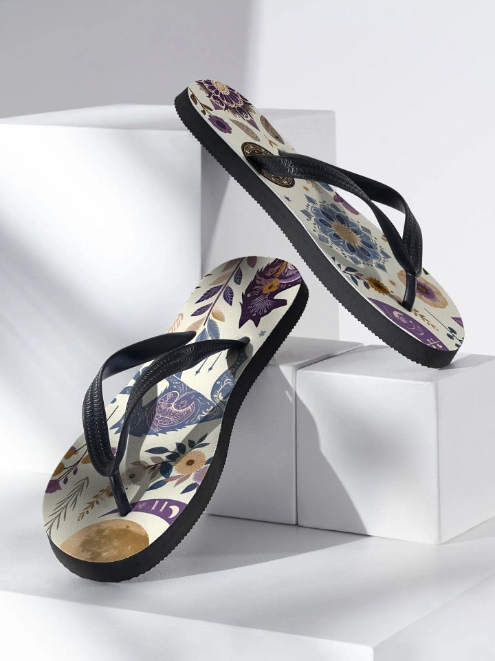 Boho Wolf- Flip Flops product image (2)