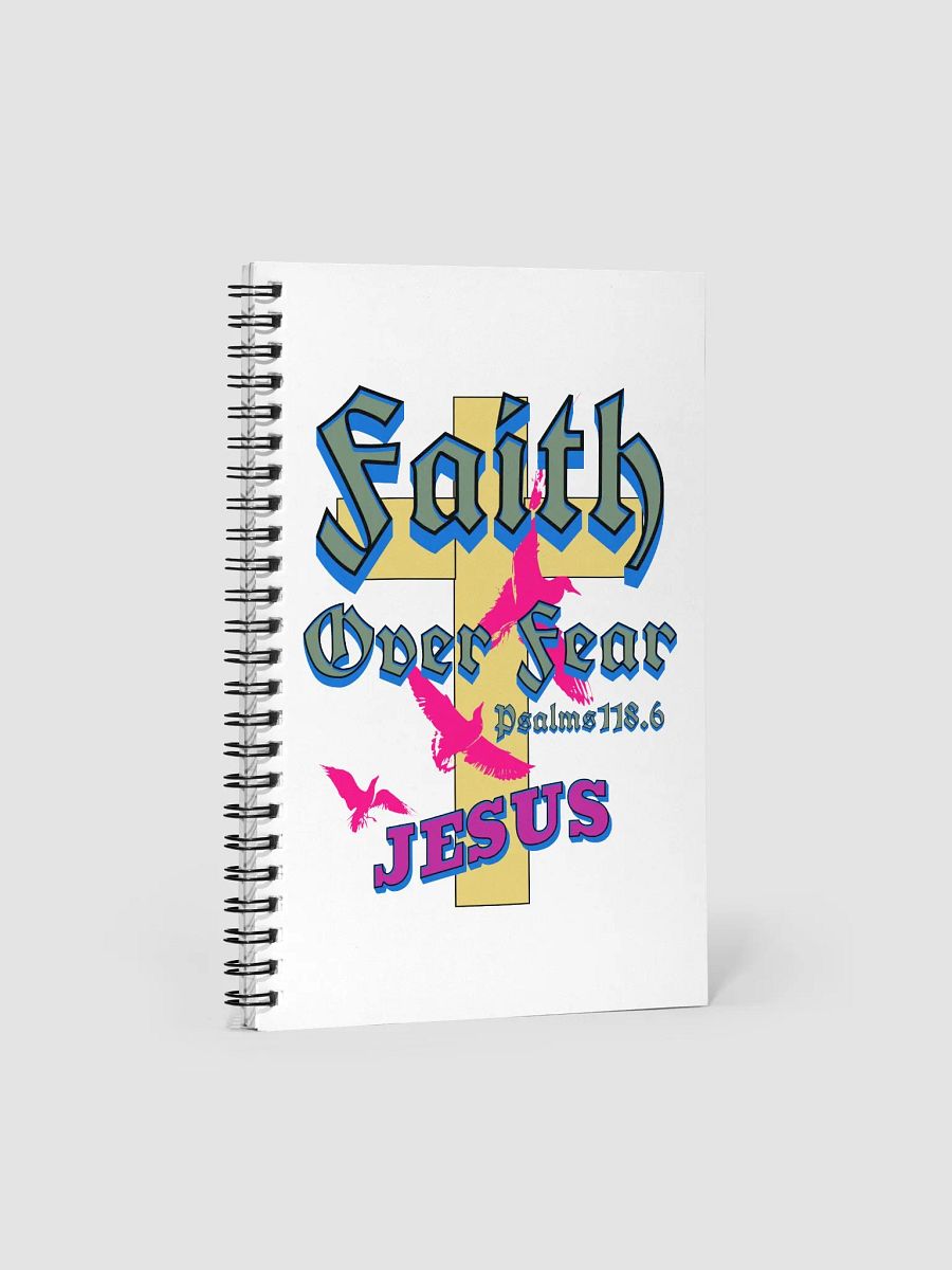 Faith Over Fear Jesus Cross Spiral Notebook product image (2)