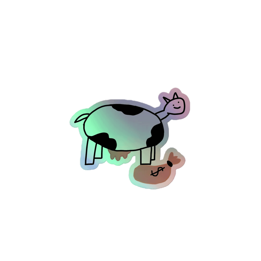 cashcow holographic sticker product image (1)