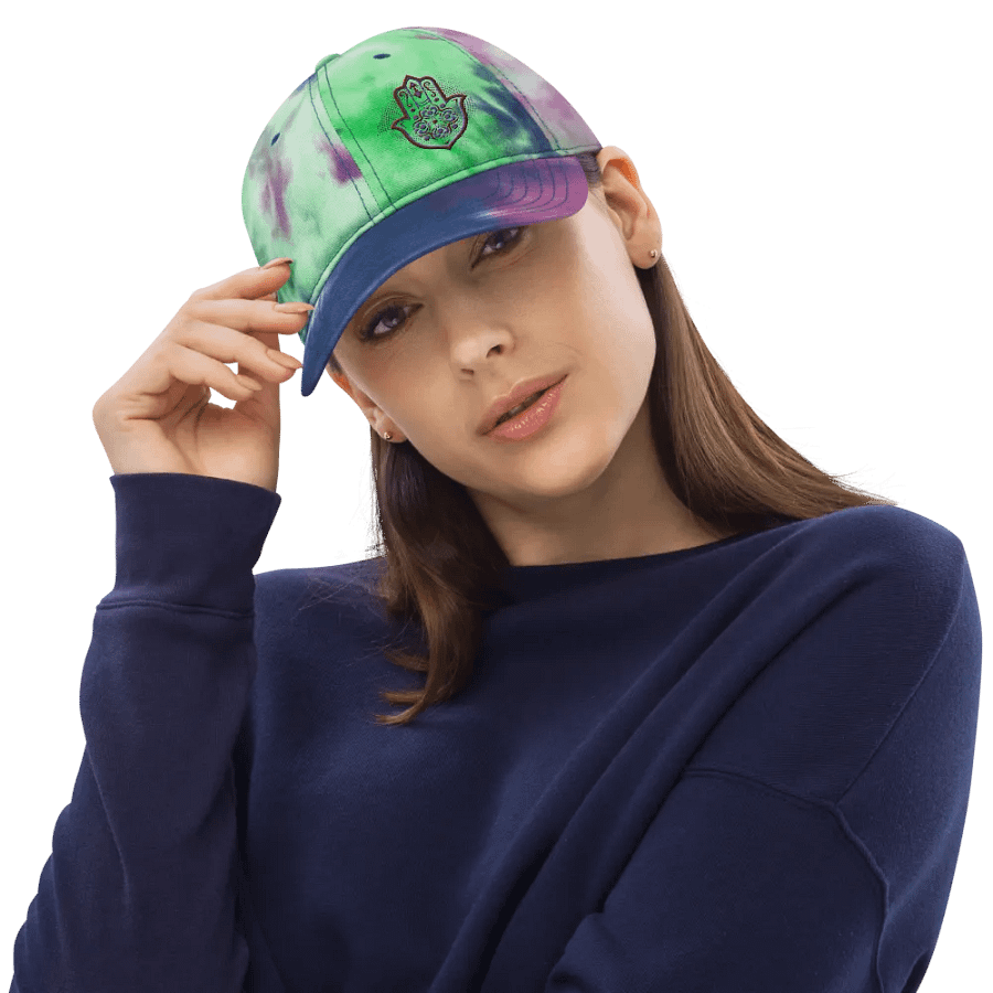 Hamsa Harmony Tie-Dye Dad Hat product image (3)