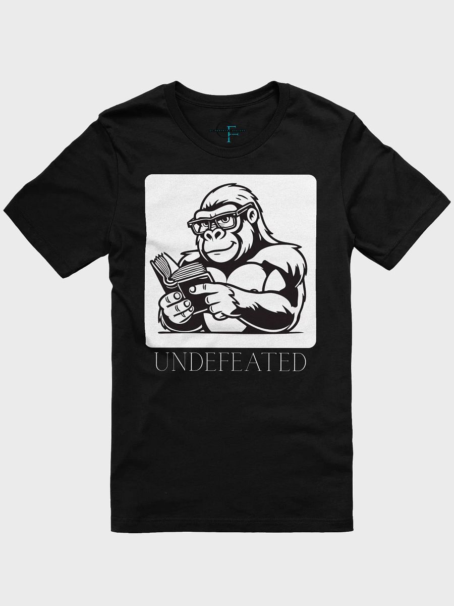 Undefeated Gorilla Reading Tee – Smart Strength Collection | Bella+Canvas 3001 product image (4)