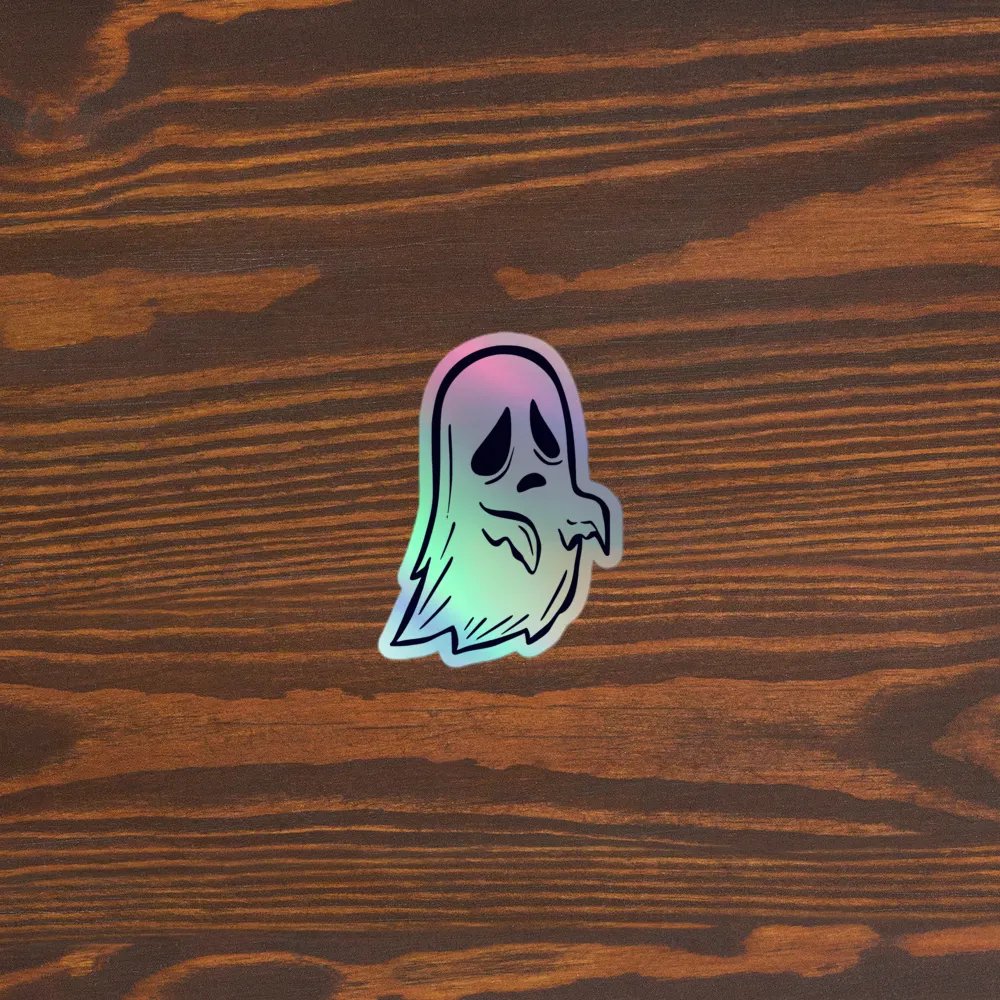 Ghost Holographic Sticker product image (7)