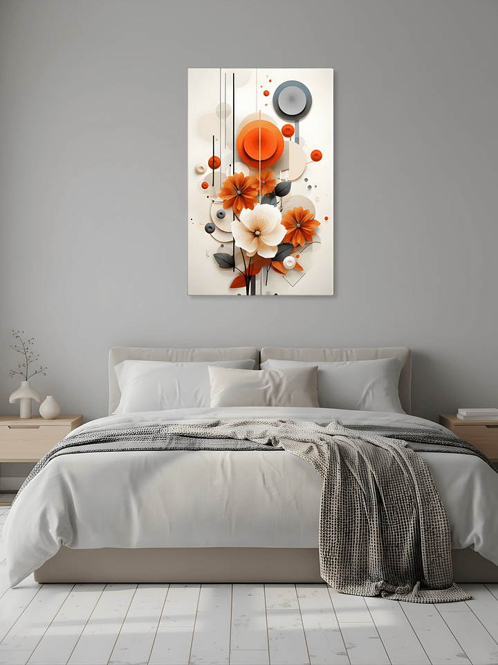 Abstract Geometric Floral Design Canvas product image (2)