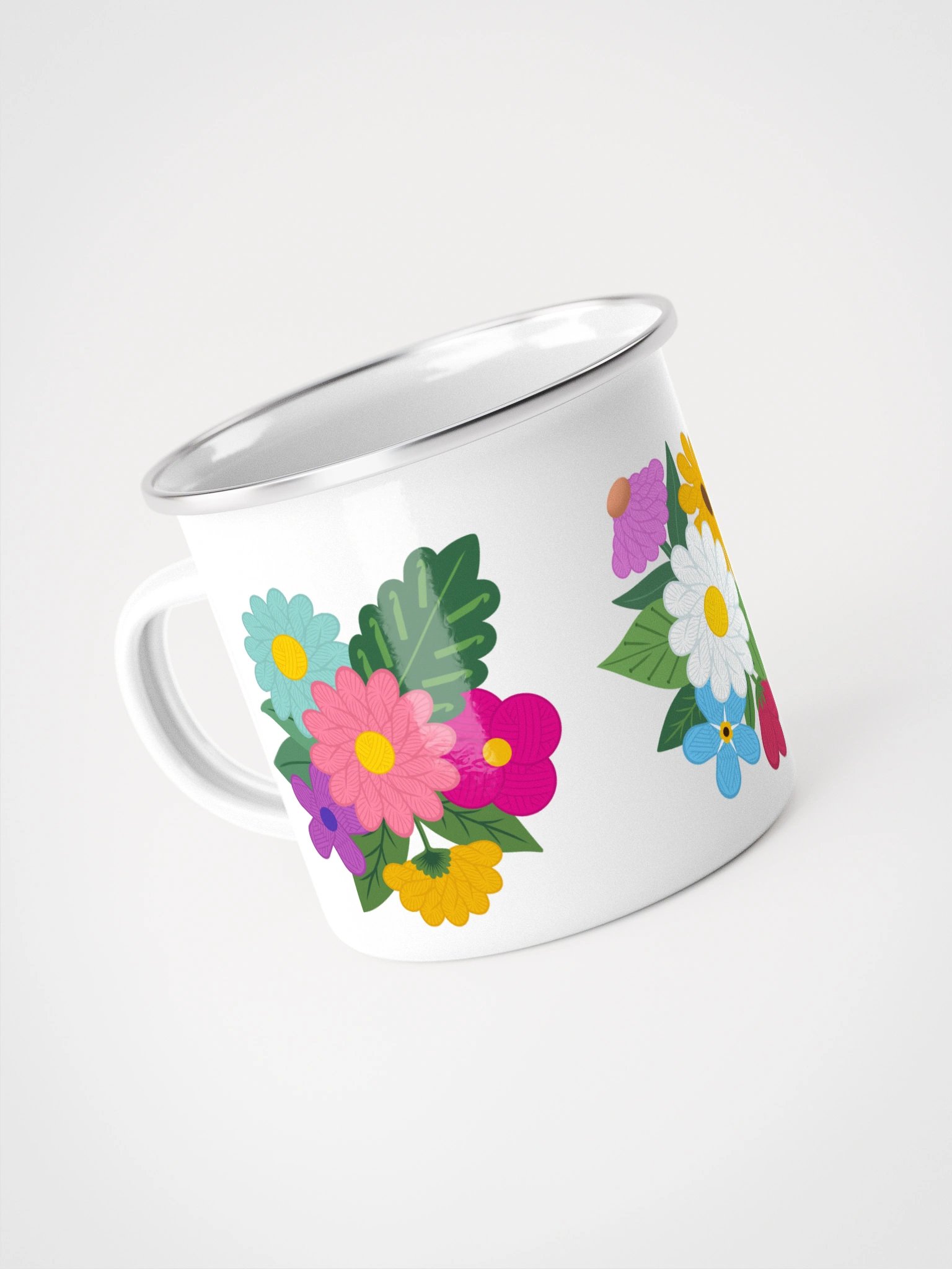 Floral Yarn Enamel Mug product image (4)