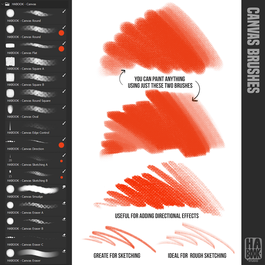 HABOOK Photoshop Canvas Brushes product image (2)