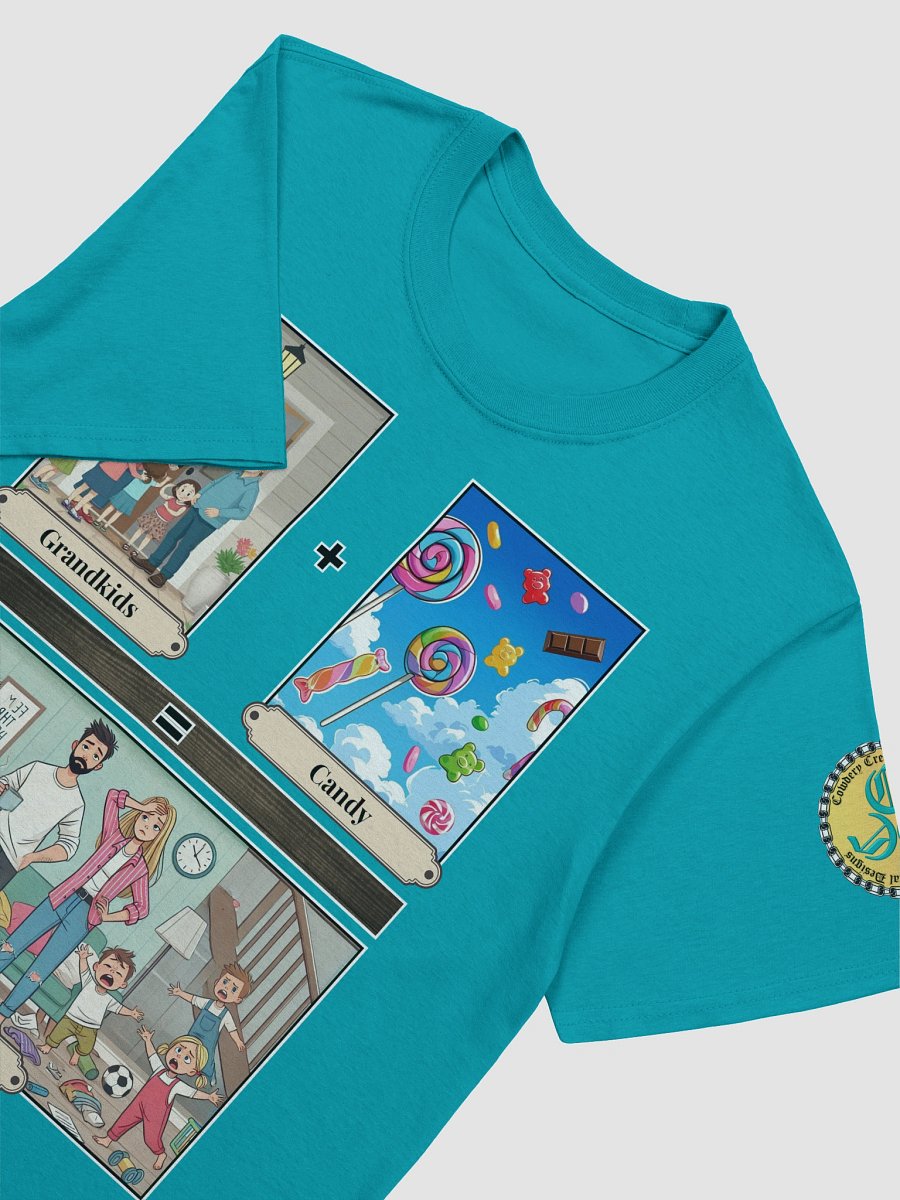 Grandkids + Candy = Sweet Revenge (Both) Gildan Unisex Softstyle T-Shirt Light Colors product image (3)