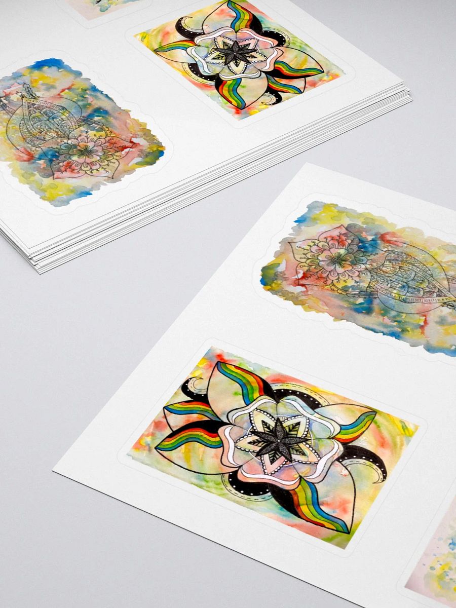 Vibrant Variety: Abstract Floral and Aquatic Art Stickers Set product image (13)
