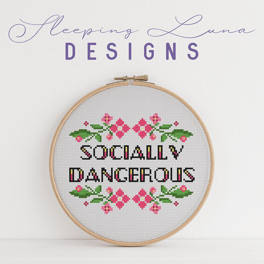 Socially Dangerous - Cross Stitch Pattern product image (2)