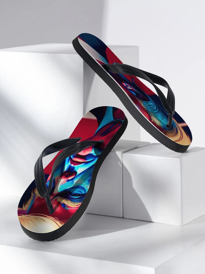 Blue and Red Flip Flops product image (2)