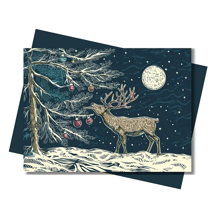 Starry Reindeer Greeting Card product image (1)