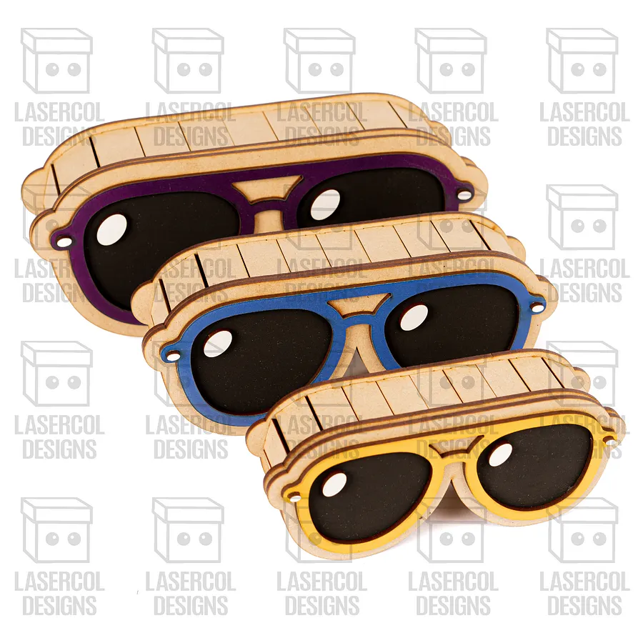 Glasses Shaped Boxes Set 2 (3 Sizes) - Laser Cut Files product image (3)