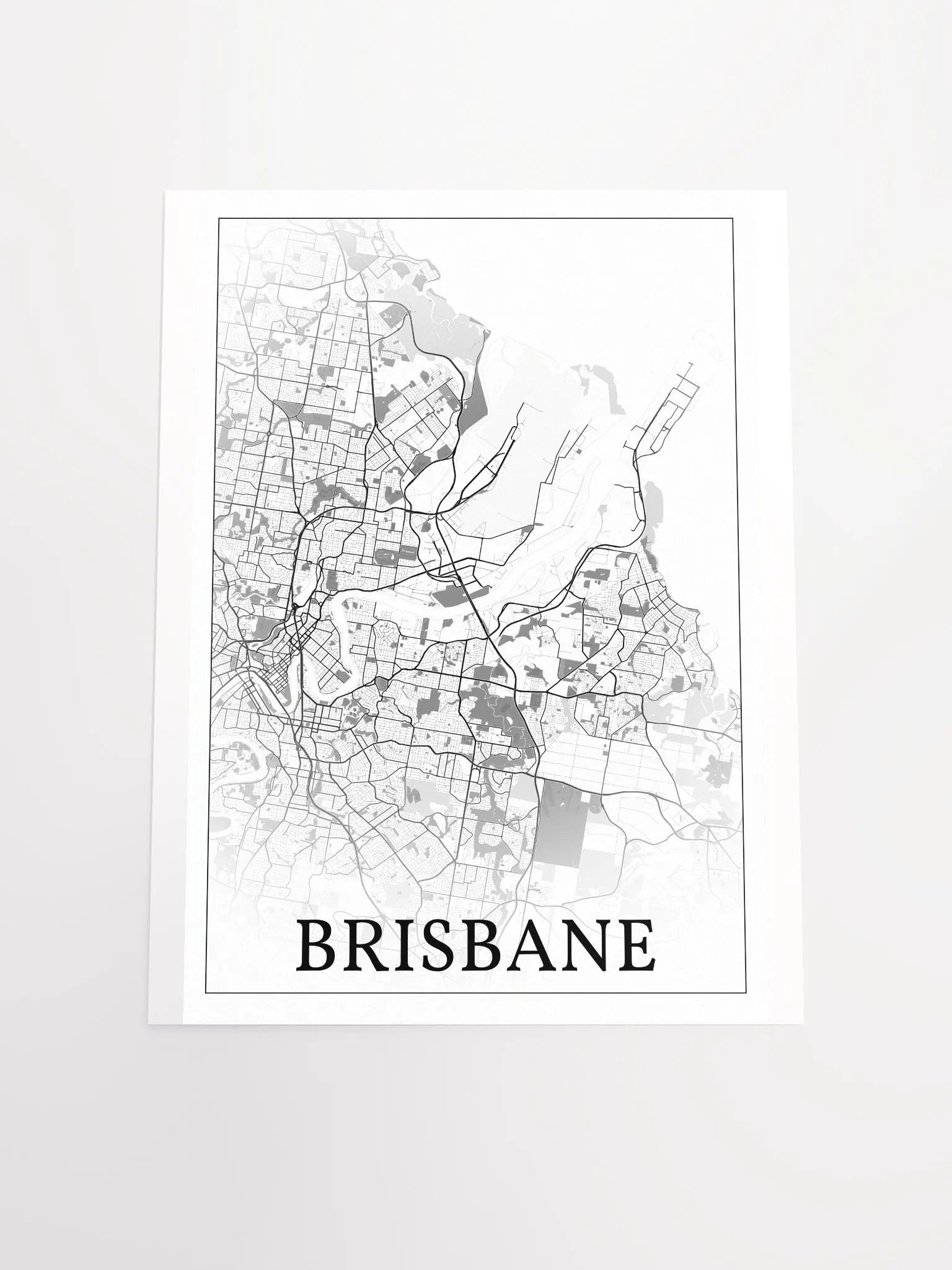 Brisbane, Australia, city map print product image (20)