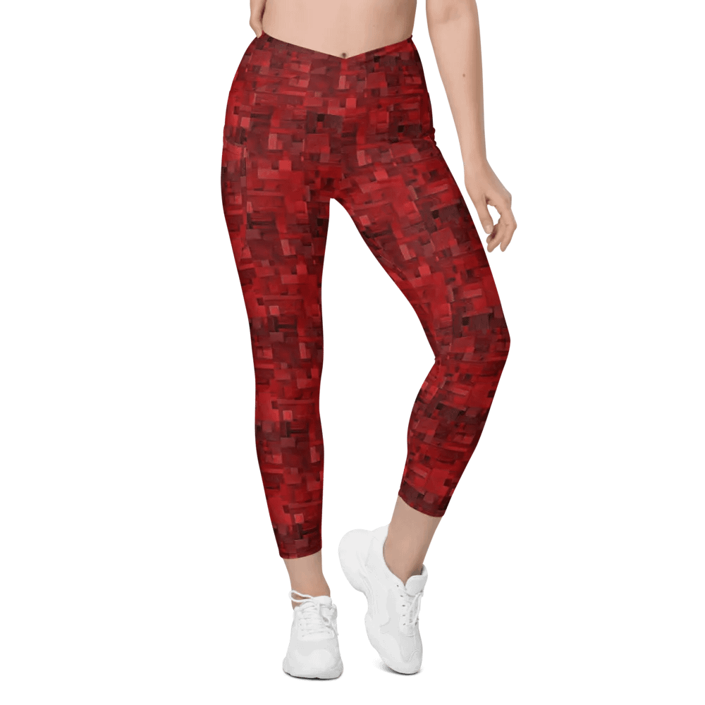 Limited Edition Passion Red Crossover Leggings with Pockets product image (10)