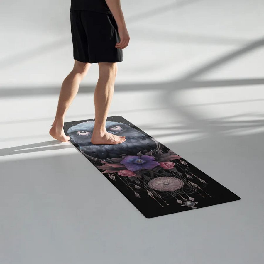Black Premium Yoga Mat - Featuring Bird Mystery product image (3)