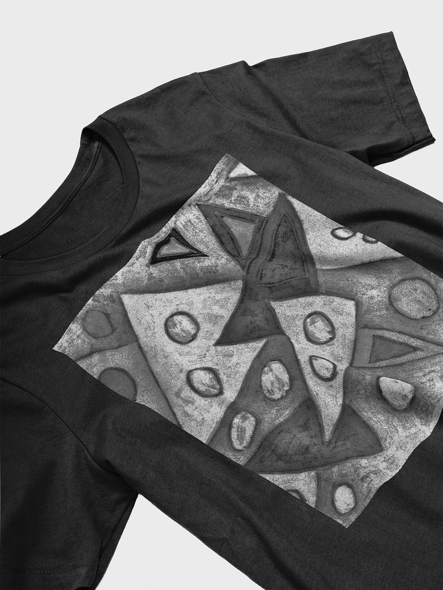 Abstract Textured Pale Monochrome Triangles Unisex T Shirt product image (8)