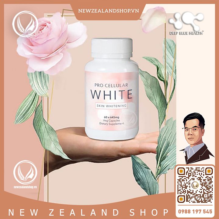 Viên uống trắng da toàn thân Deep Blue Health Pro Cellular Skin Whitening 60 viên product image (2)