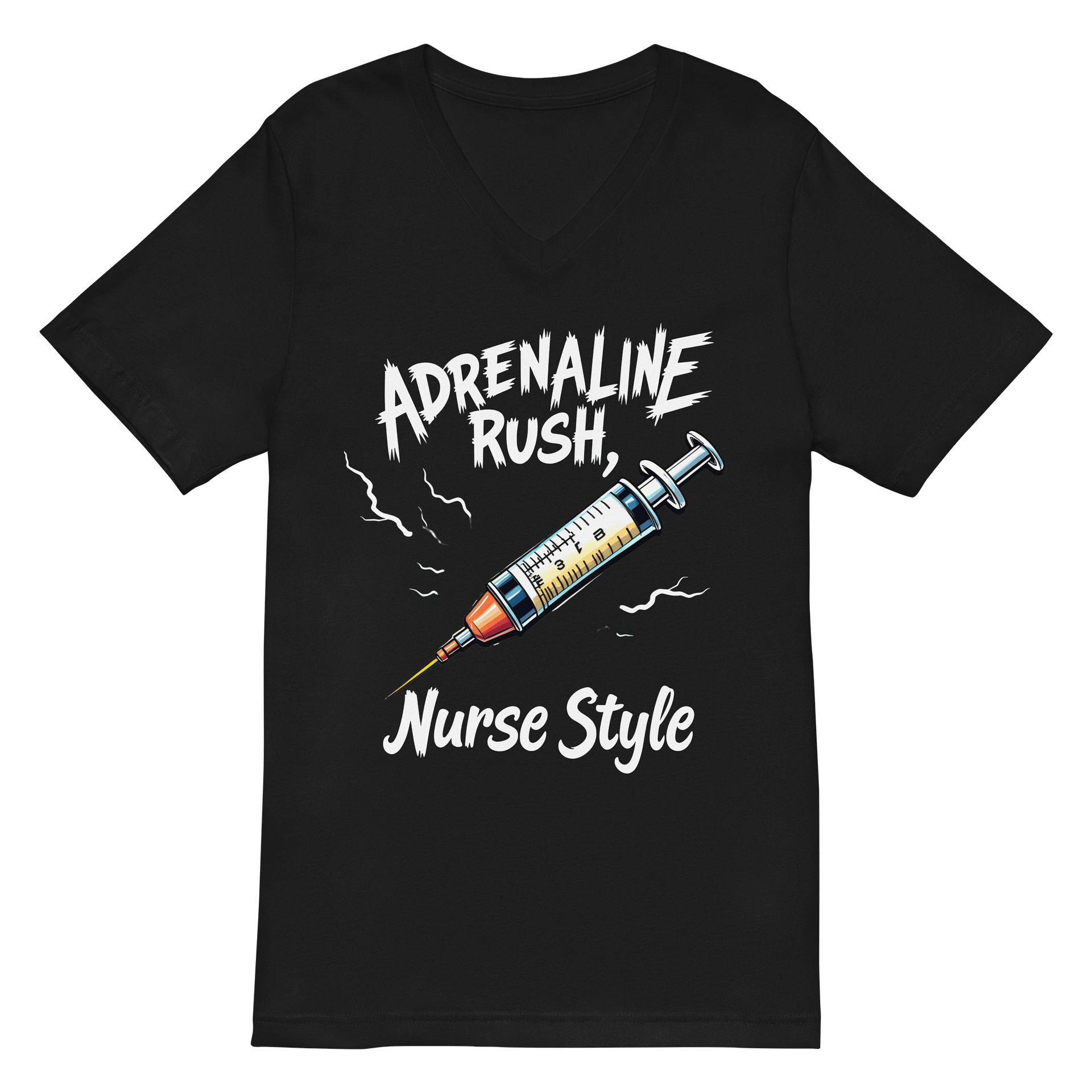 Adrenaline Rush Nurse Style V-Neck Tee product image (2)