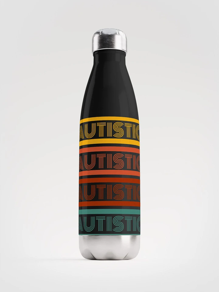 Autistic Retro Wrapped Stainless Steel Water Bottle product image (1)